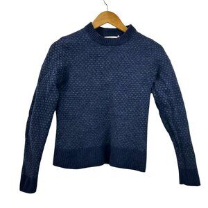 FjallRaven Women's Small Ovik Nordic Sweater 100% Wool Dark Navy